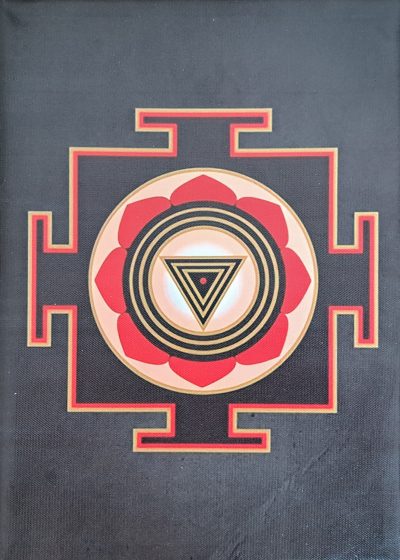 Kali Yantra på treramme 25x35 cm 4 stk kr 310