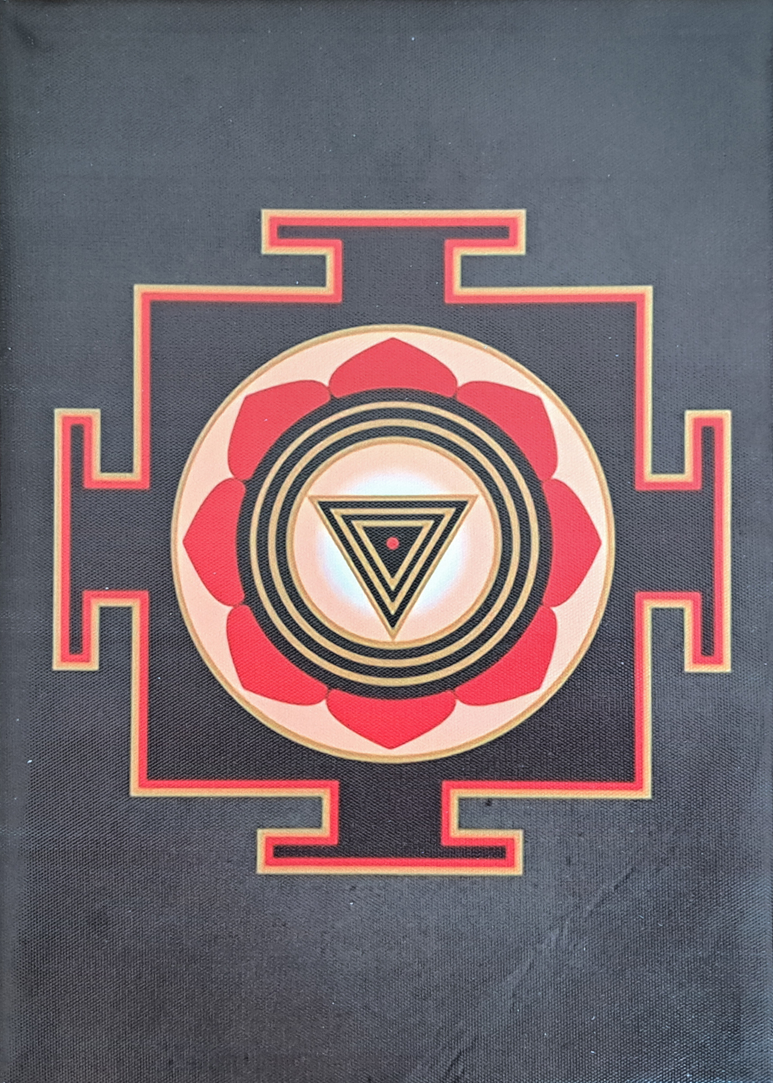 Kali Yantra på treramme 25x35 cm 4 stk kr 310