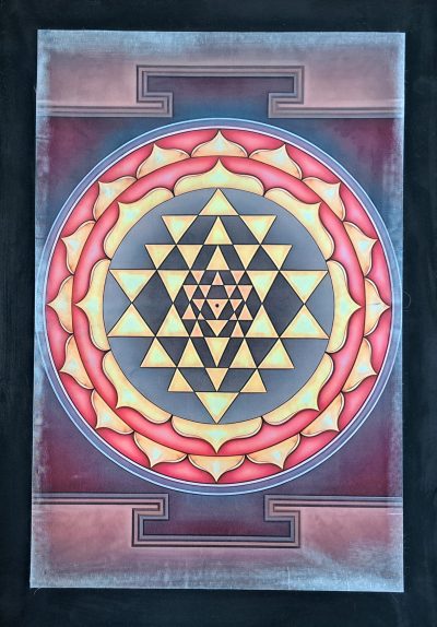 Sri Yantra på plate 2